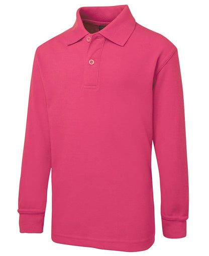 JB’s Kids Light Blue Long Sleeve Polo Shirt - Hot Pink / 4 - POLO