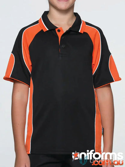 Black and orange kids Murray Polo shirt for boys from Kids Murray Polo collection