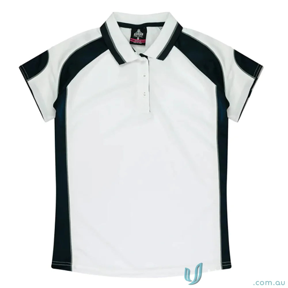 Kids Murray Polo featuring a stylish white and black murray polo shirt for boys