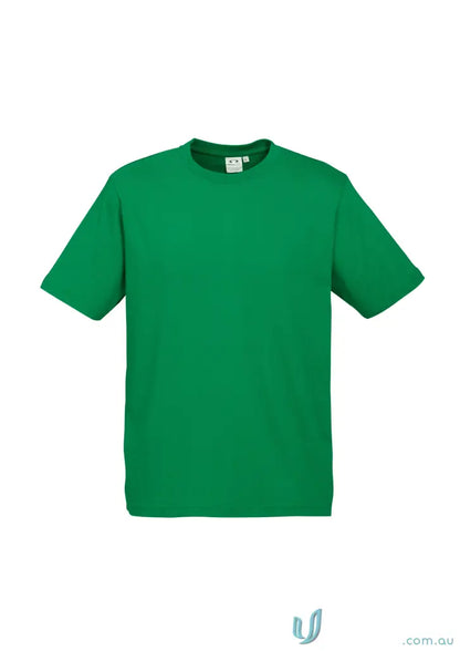 Kids Newport Tee in green, made from comfy combed cotton, in standard colours
