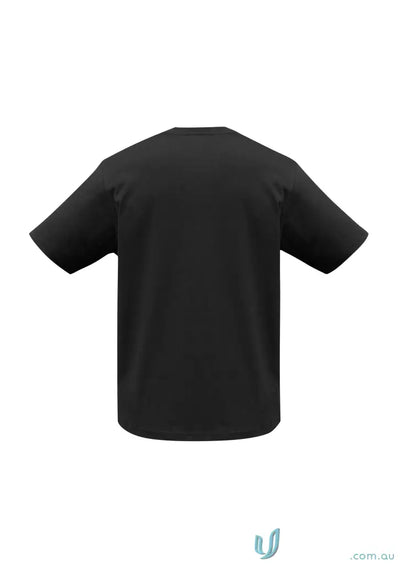Kids Newport Tee in plain black made from comfy combed cotton, available in standard colours