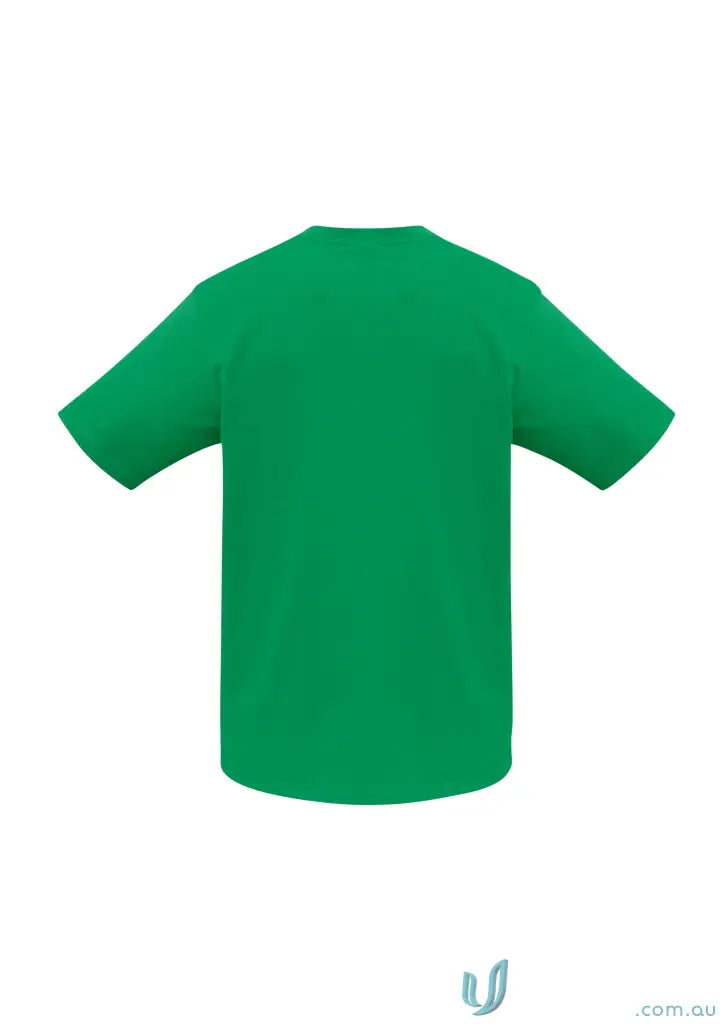 Kids Newport Tee in plain green combed cotton, a comfy standard colour for kids