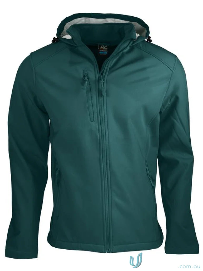 Kids Olympus Jacket in green with zip and softshell workwear style for uniforms