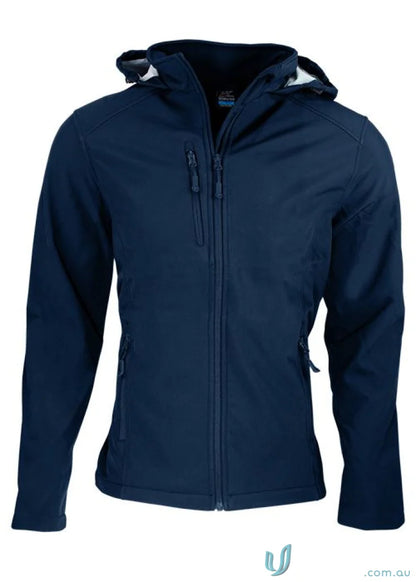 Kids Olympus Jacket in navy blue softshell with zip, perfect for uniforms and workwear