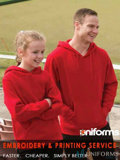 Red hooded sweatshirts from Kids Passion Fleece Hoodie for kids needing warm clubs