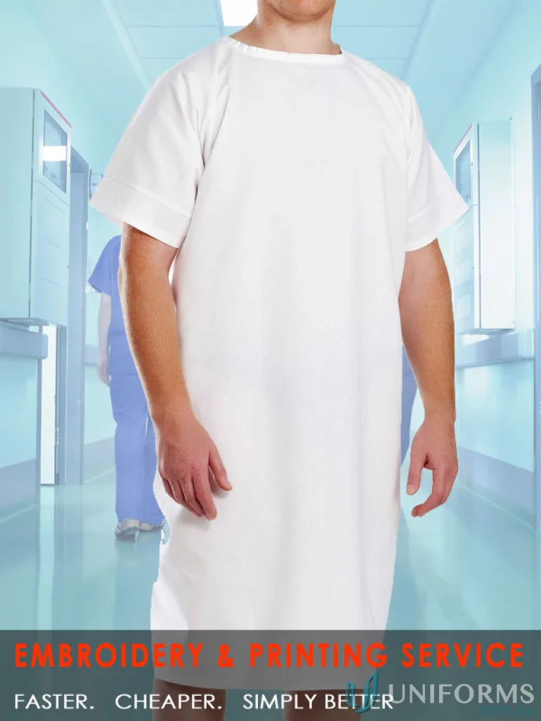 White hospital gown for kids patient gown ideal for pediatric clinics medi8 kids patient