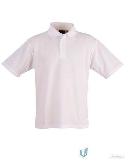 Kids Pique SS Polo in white, premium kids polo made of soft poly-cotton pique knit