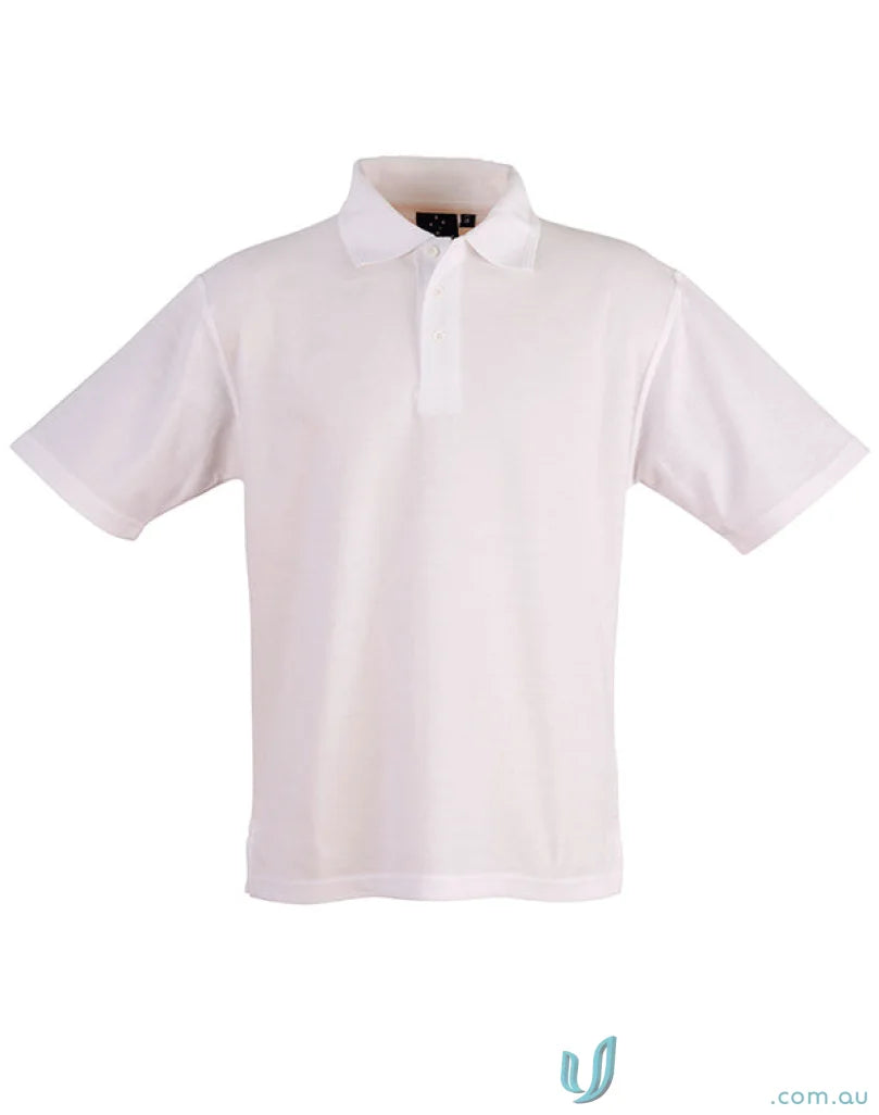 Kids Pique SS Polo in white, premium kids polo made of soft poly-cotton pique knit