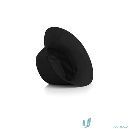 Kids Black Bucket Hat made of light-mid weight cotton, perfect for stylish uniforms