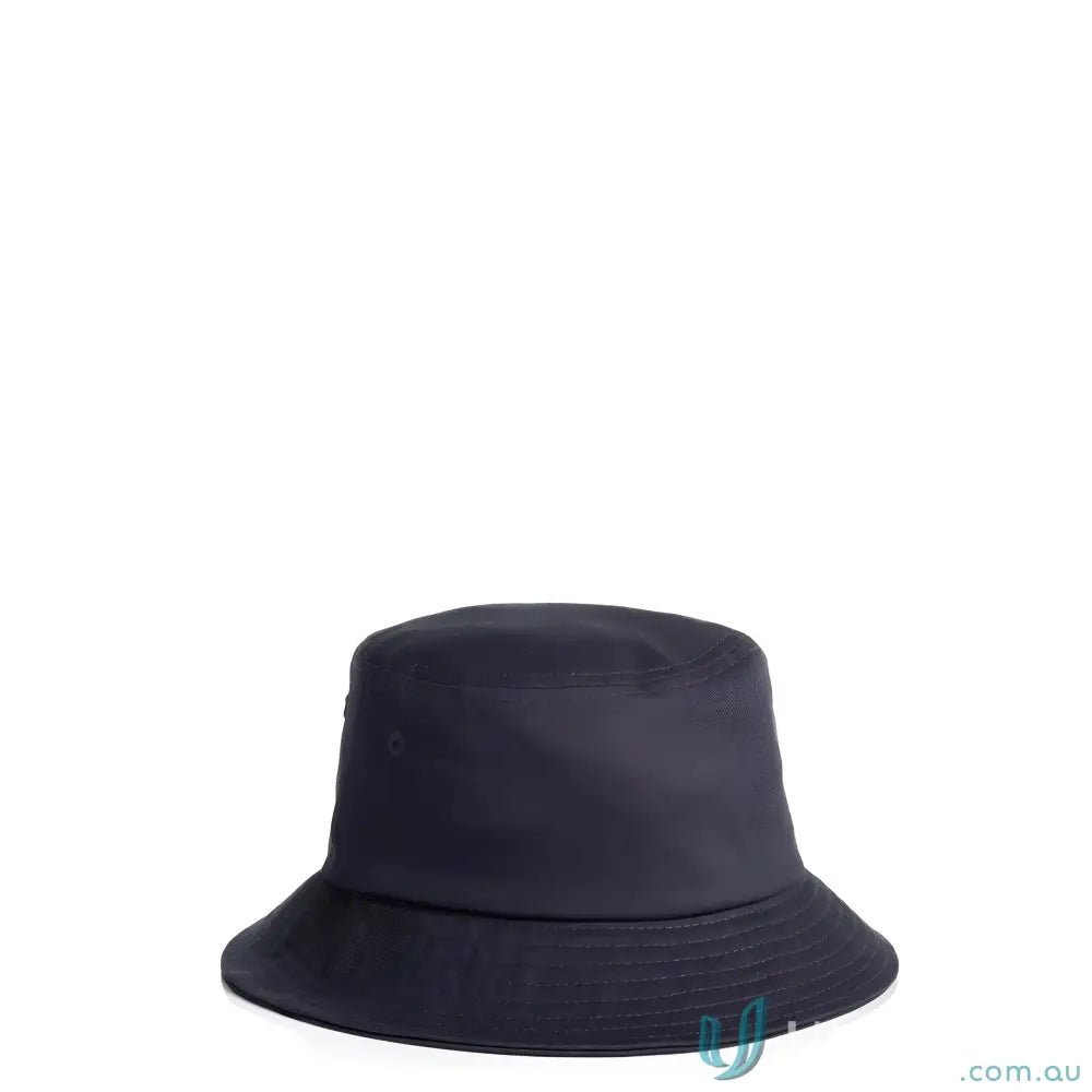 Black bucket hat made of smooth fabric, perfect for kids’ uniforms and casual wear