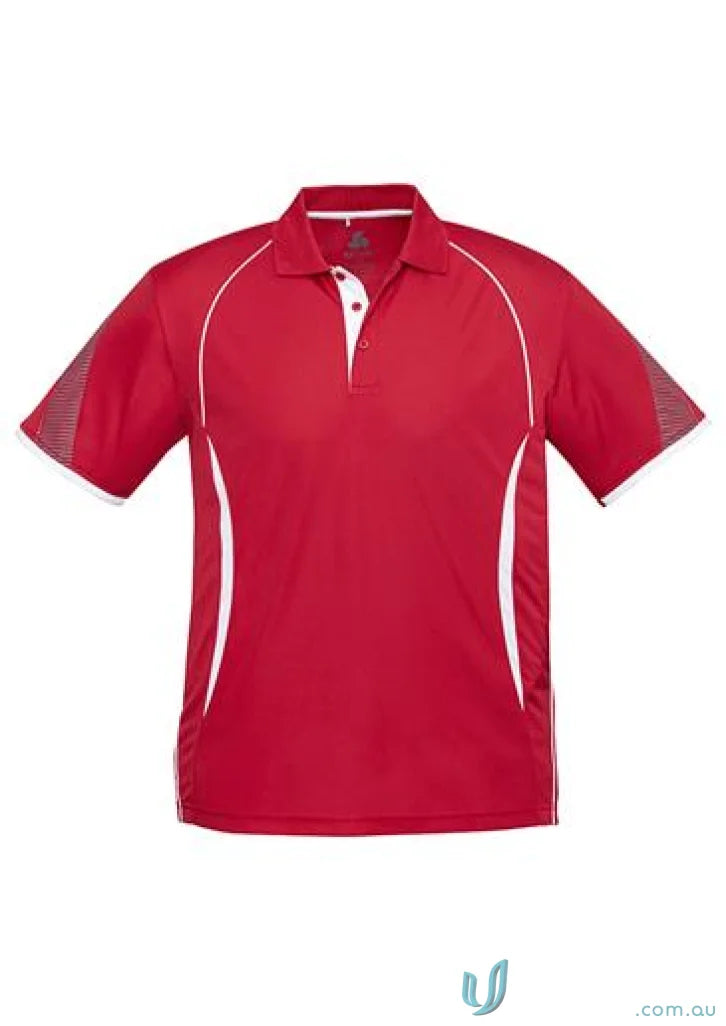 Kids Razor Polo short-sleeved red and white polo shirt from Biz Collection Kids
