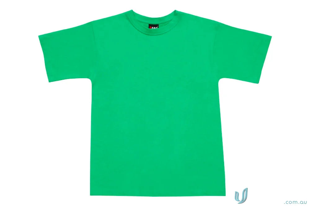 Kids Regular T-Shirt in green short-sleeves, perfect for uniforms or casual wear
