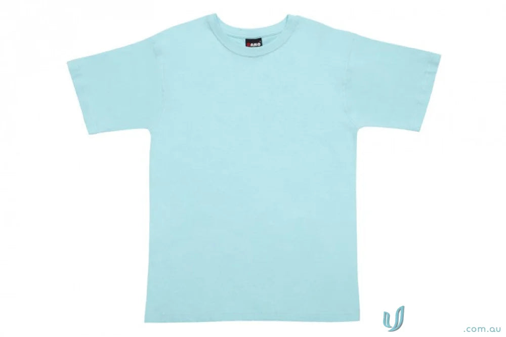 Light blue Kids Regular T-Shirt ideal for uniforms and workwear, check sizing guide