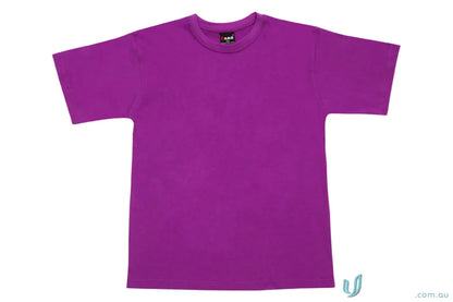 Purple short-sleeved Kids Regular T-Shirt perfect for uniforms or casual workwear