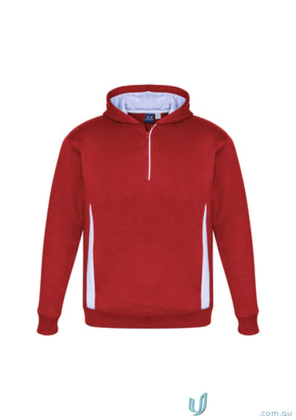 Kids Renegade hoodie with red and white quarter-zip, perfect for outdoor clubs