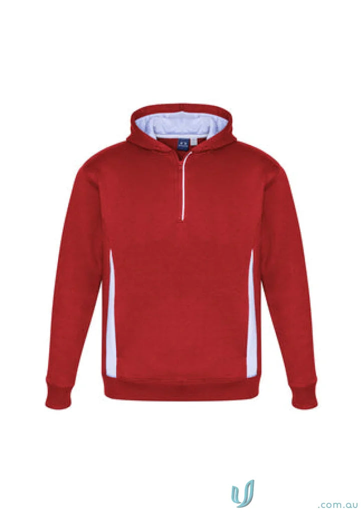 Kids Renegade hoodie with red and white quarter-zip, perfect for outdoor clubs