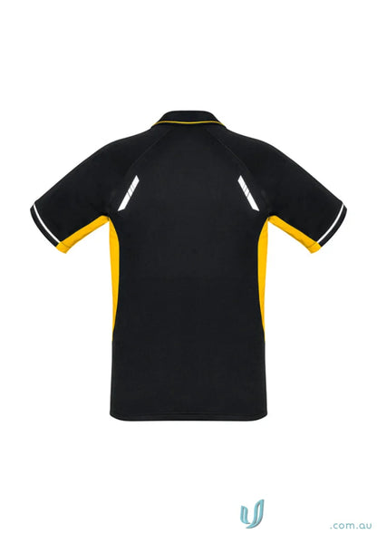 Kids Renegade Polo in black and gold from Biz Collection Kids P700KS Kids line