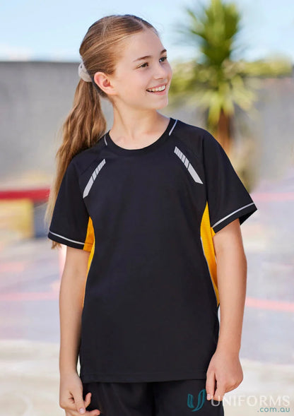 Kids Renegade Tee black and gold athletic shirt perfect for school uniforms