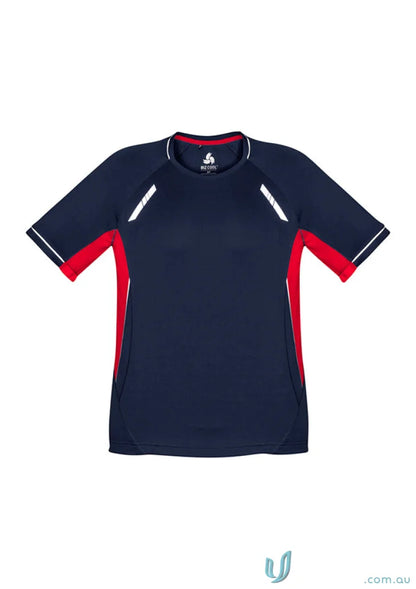 Kids Renegade Tee in navy and red, perfect for school uniforms and active wear
