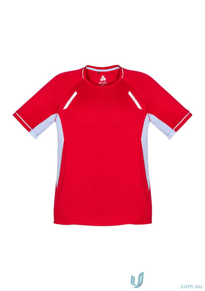 Kids Renegade Tee athletic shirt in red and white perfect for school uniforms