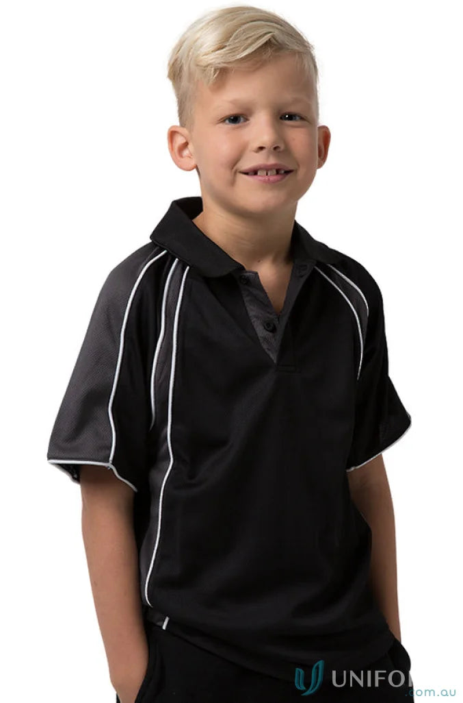 Kids Rozella Polo shirt with cooldry moisture management technology for all-day comfort