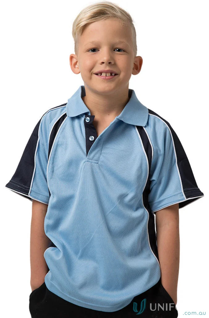 Kids Rozella Polo shirt with cooldry moisture management technology for all-day comfort