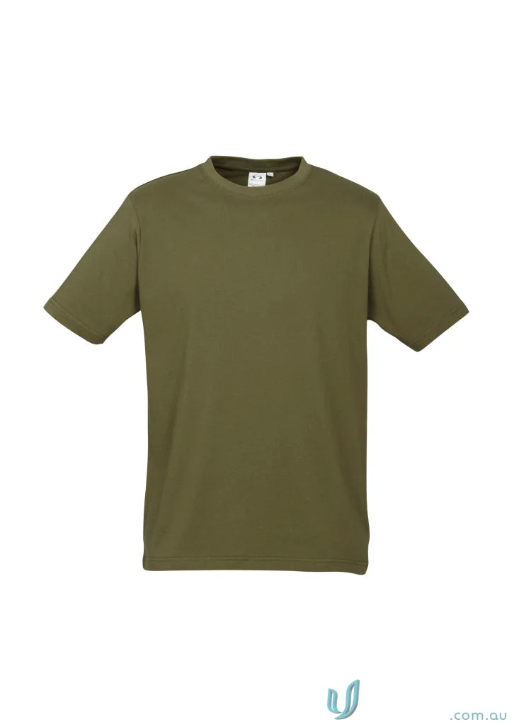 Kids Ice Tee in olive green from Biz Collection Kids, short sleeve crew neck tee