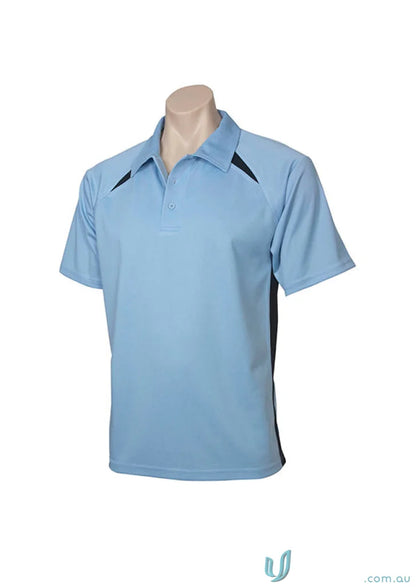 Kids Splice Polo with light blue color and stylish contrast panels for kids