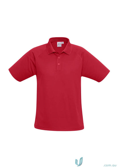 Red short-sleeved polo shirt from Kids Sprint Polo in Biz Collection Kids sprint kids Bizcool