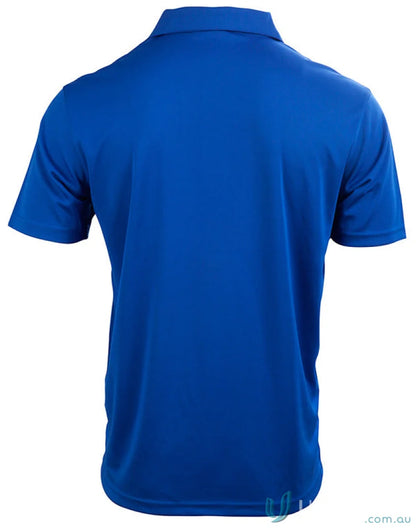 Kids Staten Rapid polo in royal blue with contrast collar, smooth moisture-wicking fabric