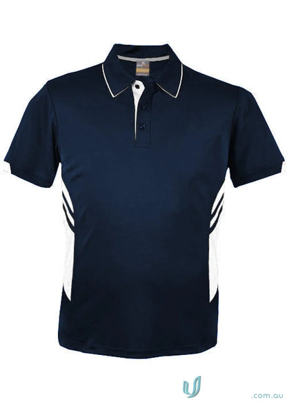Kids Tasman Polo navy and white polo shirt for kids Tasman collection