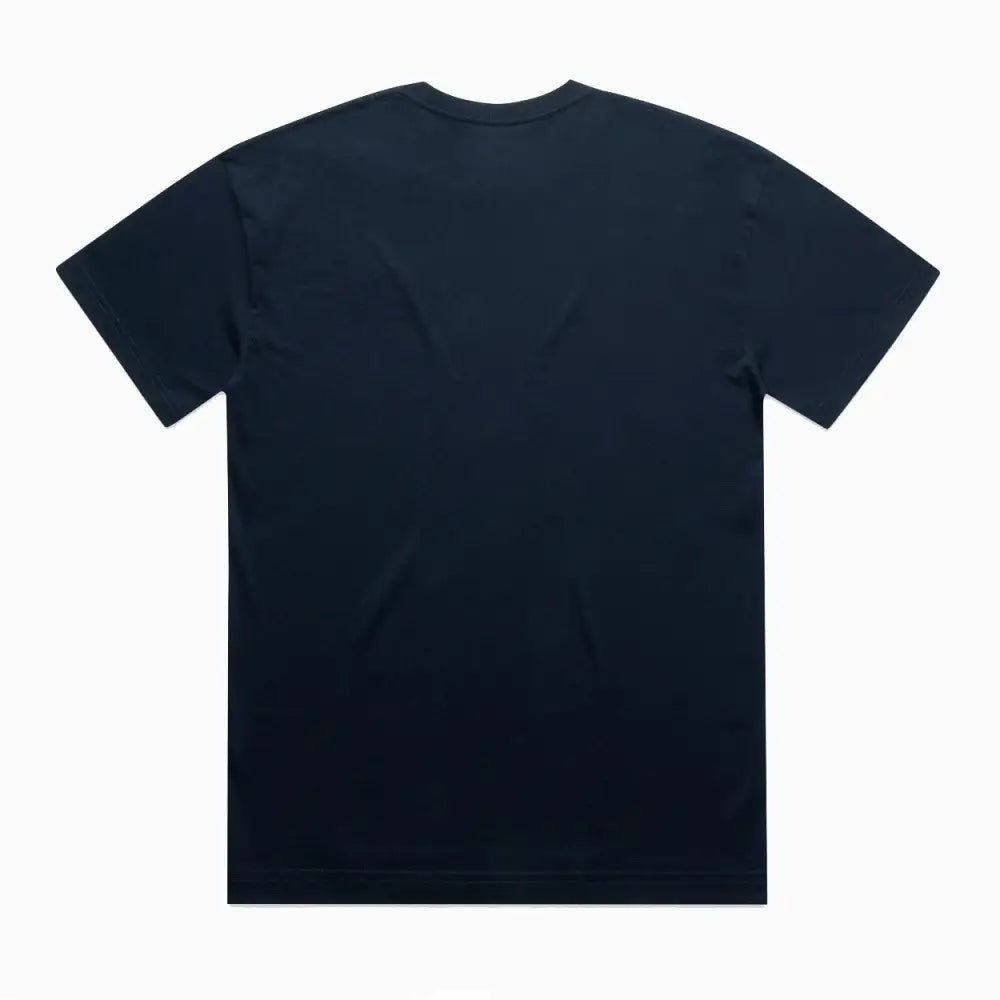 Navy blue t-shirt.