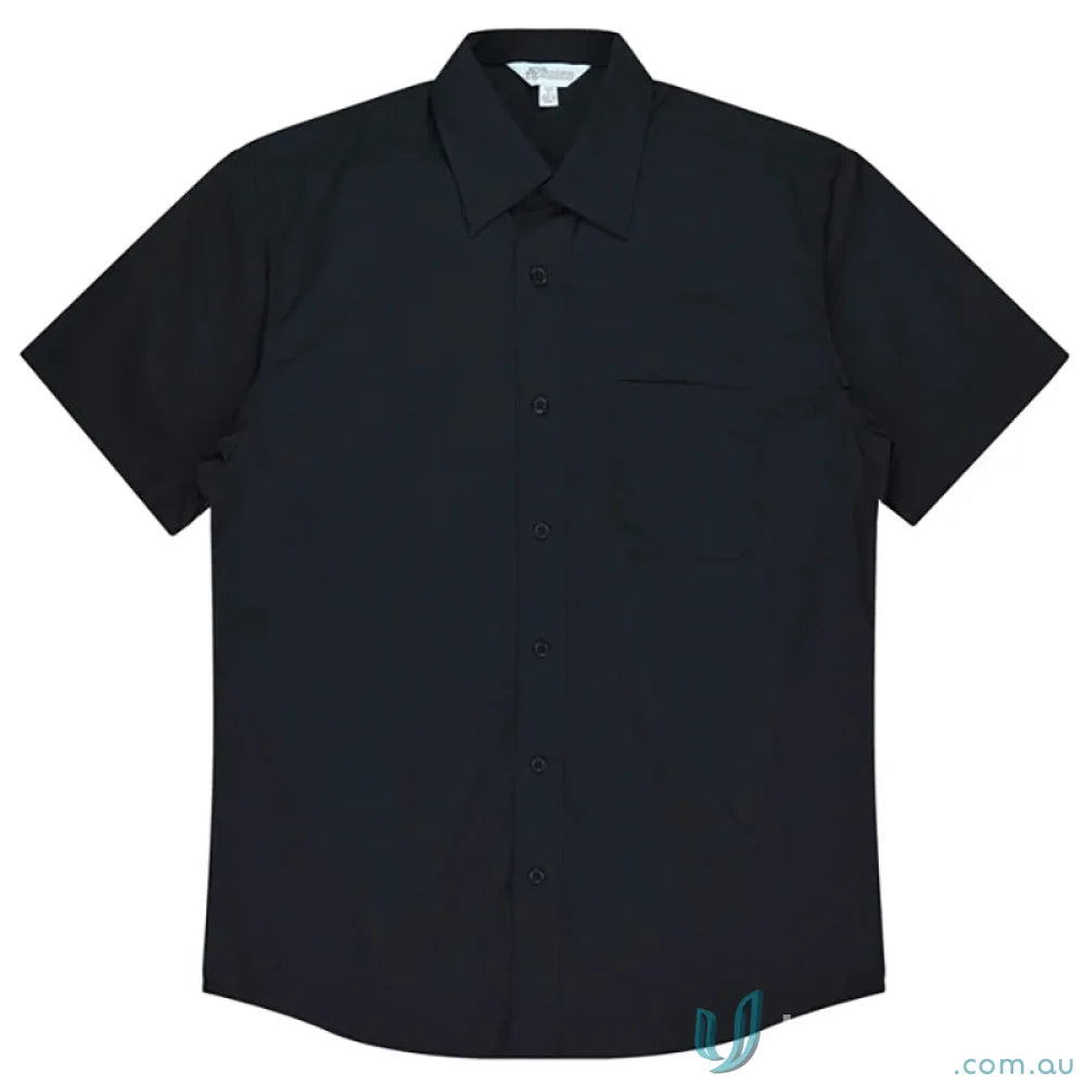 Black short-sleeved Kingswood SS Shirt perfect for uniforms and workwear