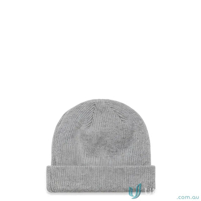 Gray knit beanie with ribbed knit and longer body from AS Colour Wool Acrylic Blend