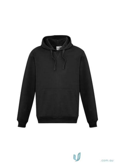 Black Krue Hoodie from SW760M Biz Collection with modern fit crew hoodie style