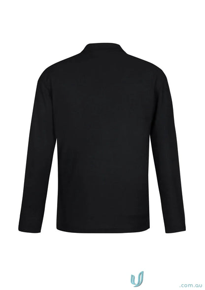 Black Krue LS Polo men’s crew long p400ml long sleeve polo with twin needle sleeve
