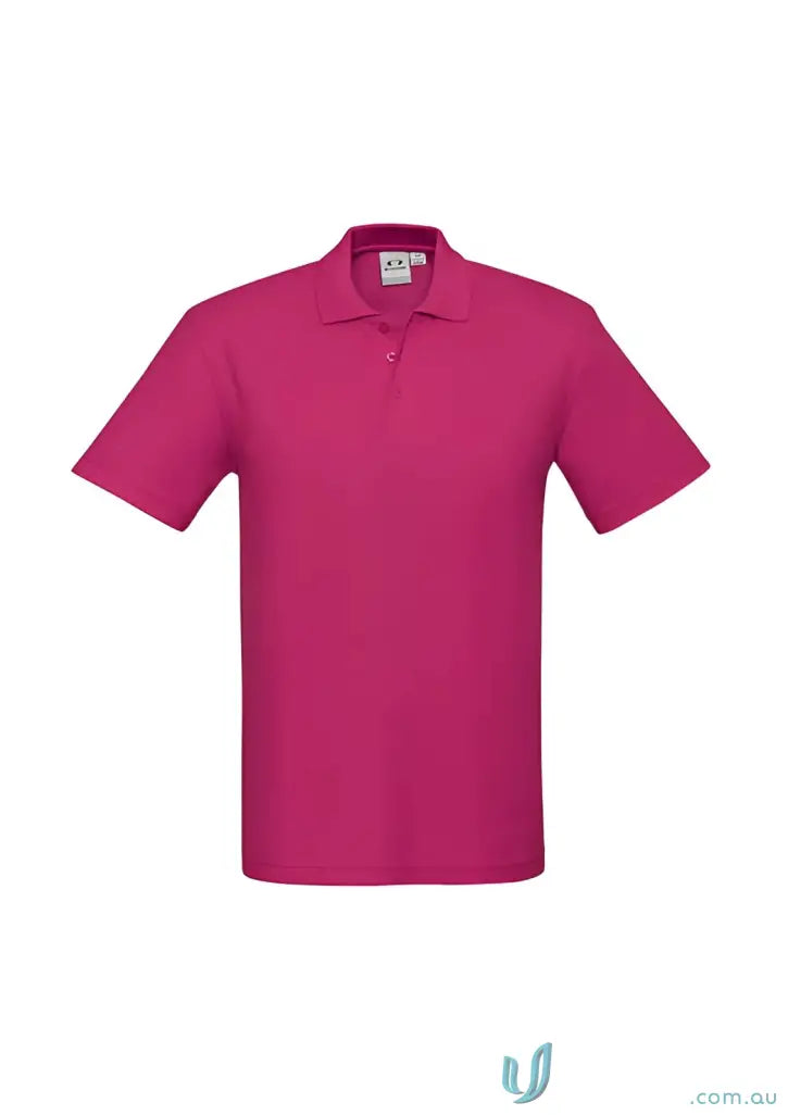 Magenta Krue Polo short-sleeve polo shirt with durable top-stitched armholes and twin needle sleeve