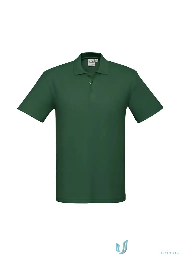 Green short-sleeved polo shirt Krue Polo with durable top-stitched armholes and twin needle sleeve