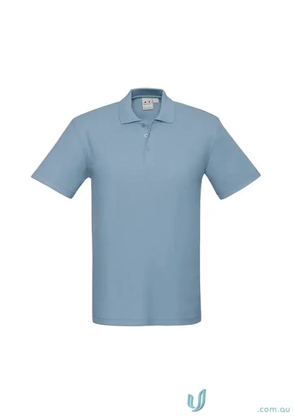 Light blue Krue Polo with short sleeve design and durable top-stitched armholes