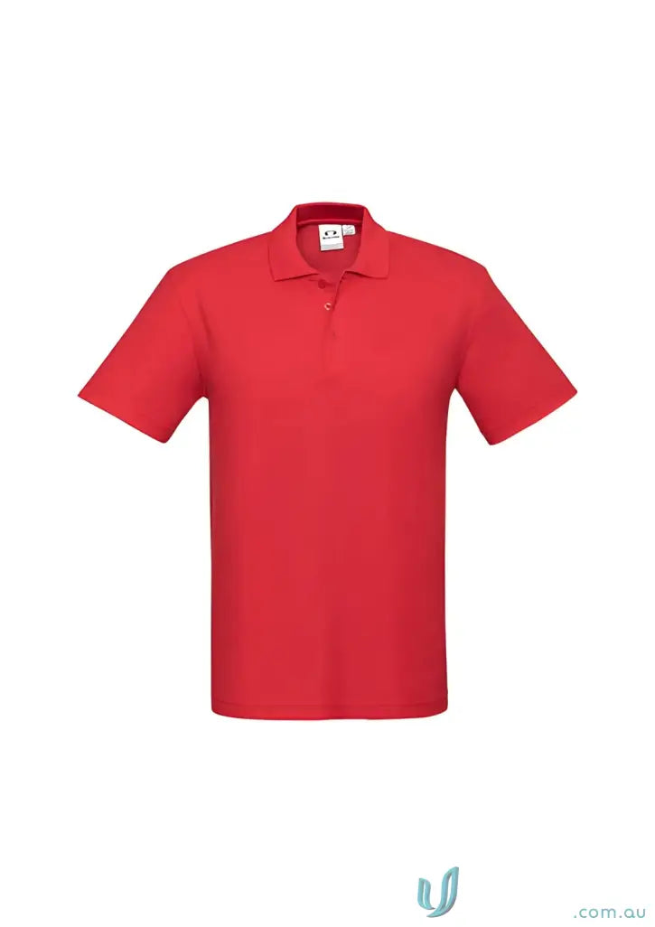 Red Krue Polo short sleeve polo with durable top-stitched armholes and twin needle sleeve