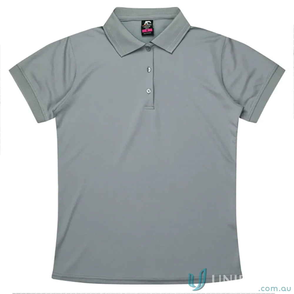 Lachlan Lady Polo with knitted collar and honeycomb knit, perfect for uniforms