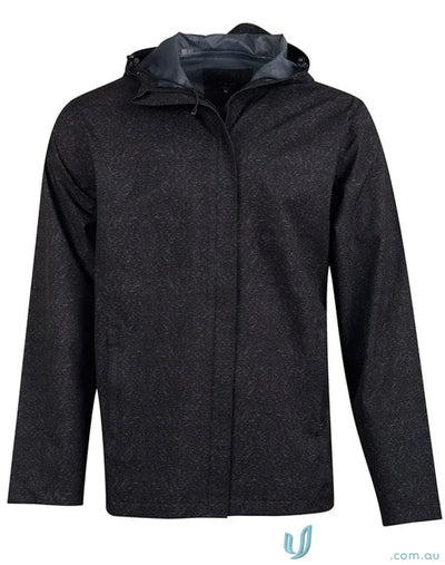Ladies Absolute waterproof performance jacket in black with subtle pattern, stay stylish