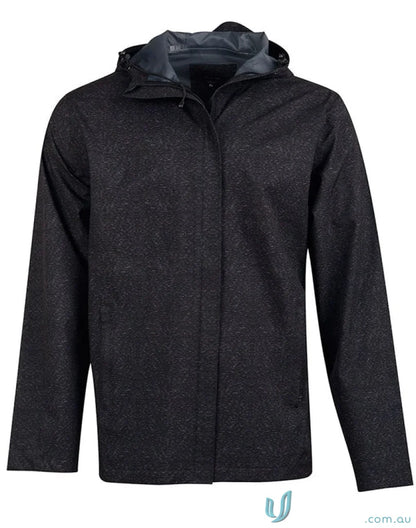 Ladies Absolute waterproof performance jacket in black with subtle pattern, stay stylish