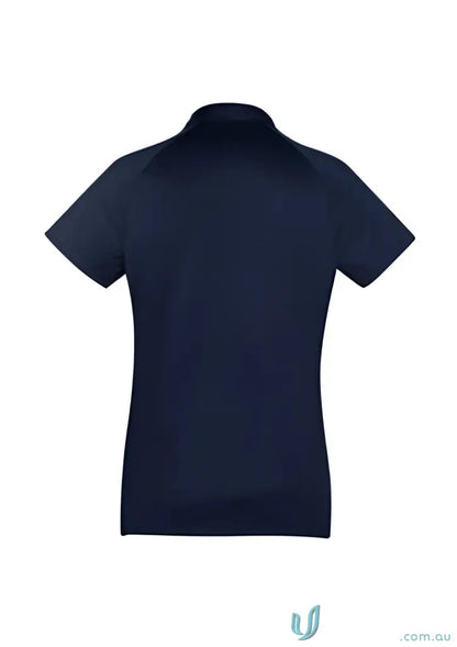 Navy blue short-sleeved polo shirt from Ladies Academy Polo Biz Collection Ladies P012LS