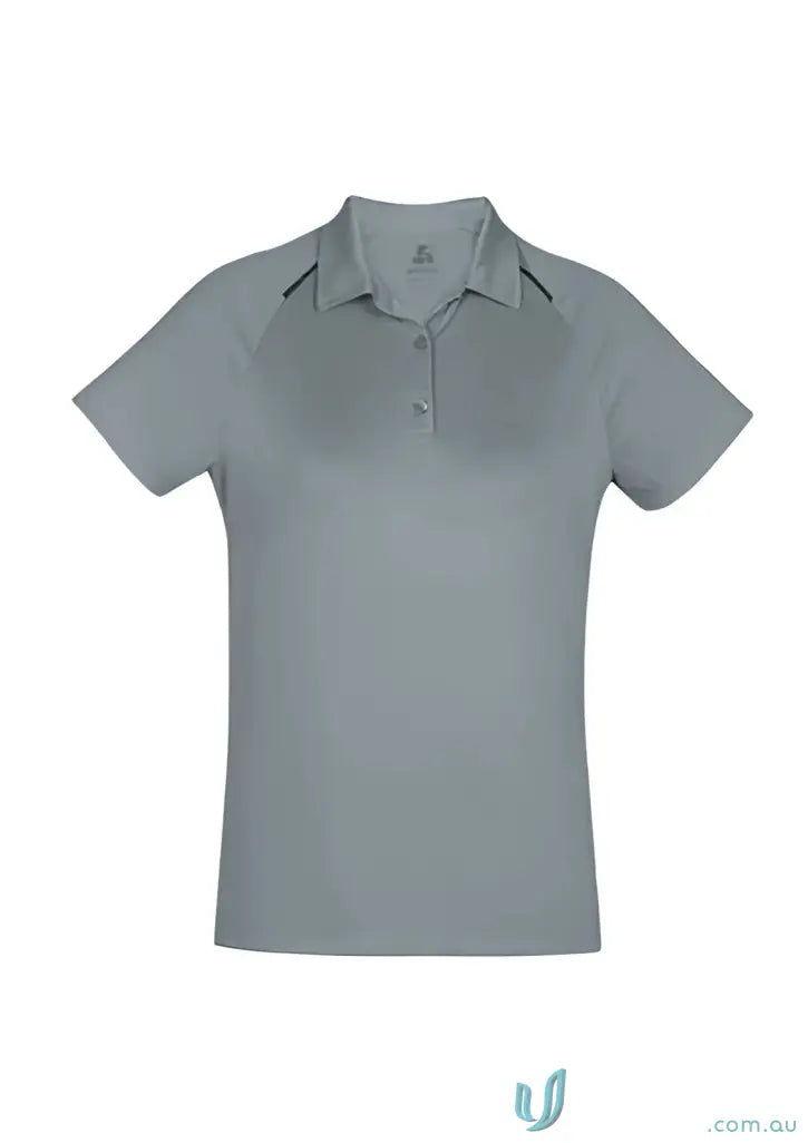 Gray Short-Sleeved Polo Shirt from Ladies Academy Polo Biz Collection Ladies P012LS