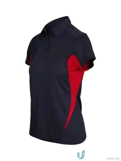 Navy and red ladies accelerator polo shirt from Ladies Accelerator Polo collection