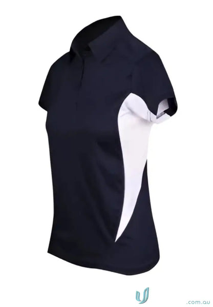 Navy and white Ladies Accelerator Polo shirt from Ladies Accelerator collection