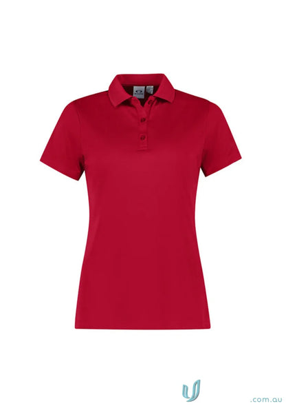Red short-sleeved polo shirt from p206ls ladies Action collection for biz cool offers