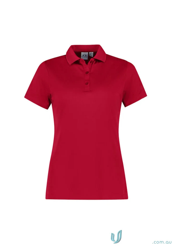 Red short-sleeved polo shirt from p206ls ladies Action collection for biz cool offers