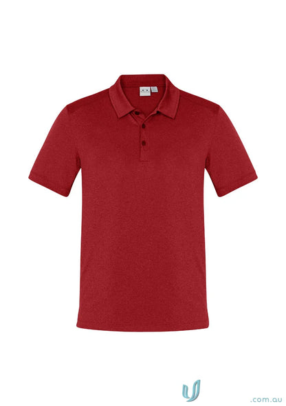 Red short-sleeved polo shirt from Ladies Aero Polo Biz Collection Ladies p815ls